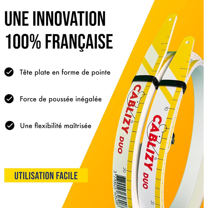DUO Cablizy 3 m + 1,5 m | Aiguille Tire-Fil Made in France