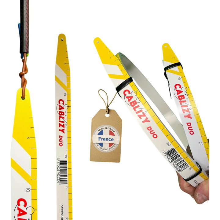 DUO Cablizy 3 m + 1,5 m | Aiguille Tire-Fil Made in France
