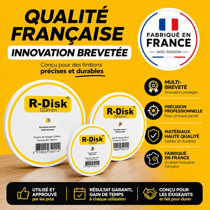 Lot de 3 Jauges de Contour R-Disk | Copieur de Profil Précis