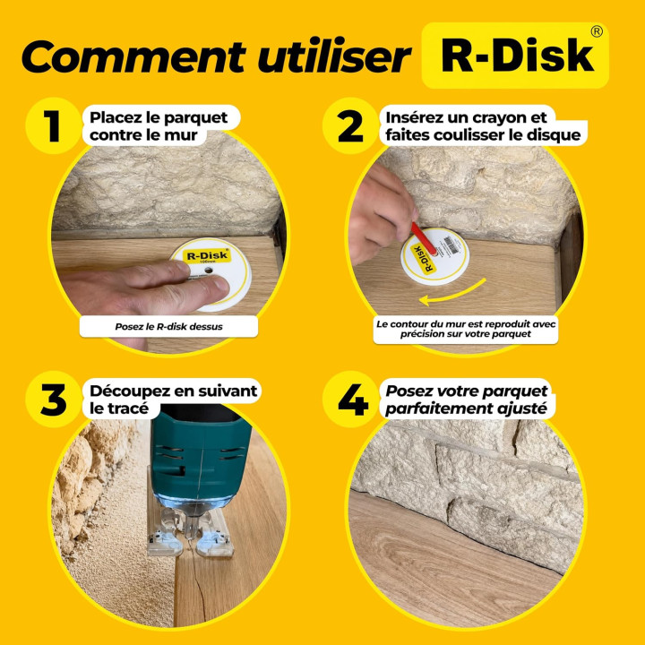 Lot de 3 Jauges de Contour R-Disk | Copieur de Profil Précis
